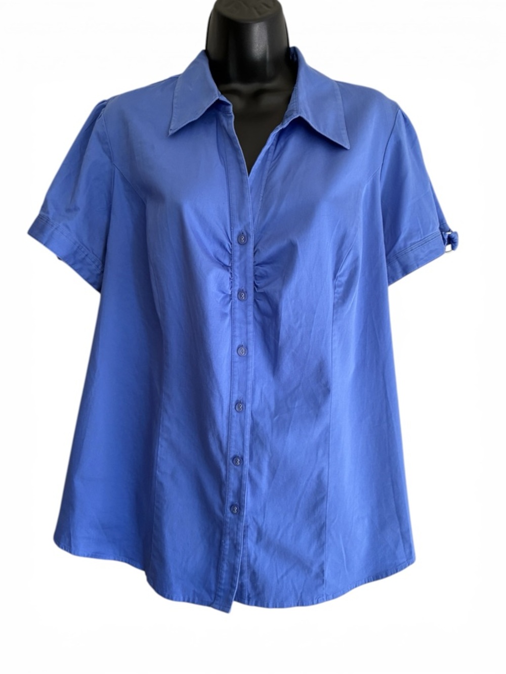 Lane Bryant Blue Collared Button-Up Career Shirt - Size 18